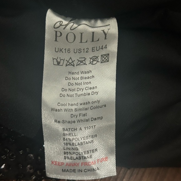NWT Oh Polly Embellished Open-Back Midaxi Dress in Black - Picture 17 of 17